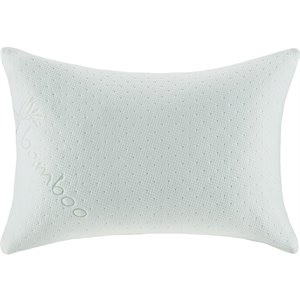 Sleep Philosophy Polyester Rayon Foam Pillow with Bamboo Cover - Ivory