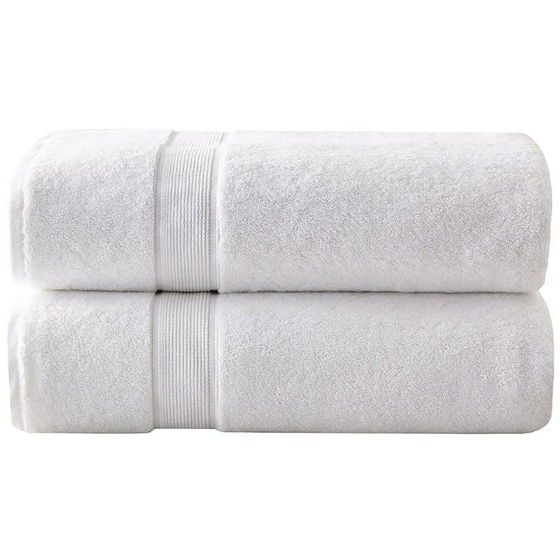 Madison Park Signature 100 Percent Cotton Bath Sheet in White (Set of 2)