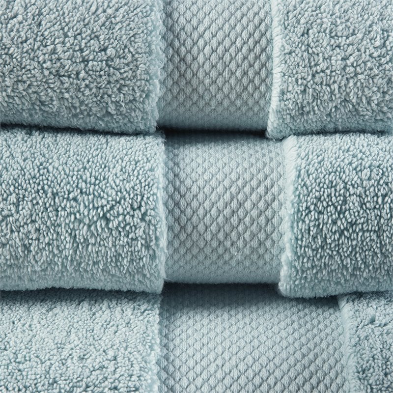 Madison Park Signature Splendor 6-Piece Cotton Towel Set in Blue