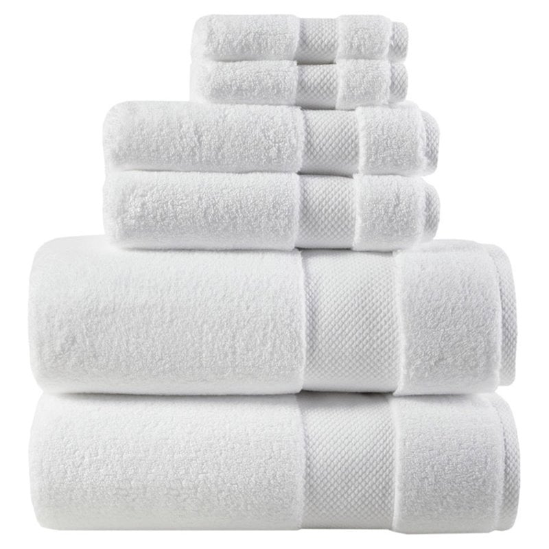 Madison Park Signature Splendor 6-Piece Cotton Towel Set in White