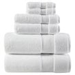 Madison Park Signature Splendor 6-Piece Cotton Towel Set in White
