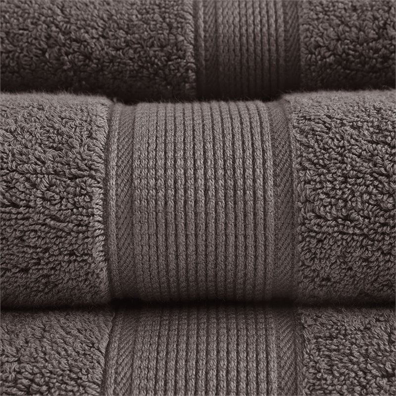 Madison Park Signature 8-Piece Cotton Towel Set in Mocha Brown