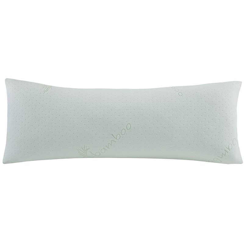 Sleep Philosophy Polyester Rayon Foam Pillow with Bamboo Cover in Ivory