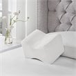 Sleep Philosophy Memory Foam Knee Pillow with Knit Cover in White