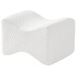 Sleep Philosophy Memory Foam Knee Pillow with Knit Cover in White