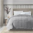Madison Park Polyester Reversible Plush to Microfiber DA Blanket in Gray