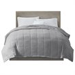 Madison Park Polyester Reversible Plush to Microfiber DA Blanket in Gray