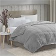 Madison Park Polyester Reversible Plush to Microfiber DA Blanket in Gray