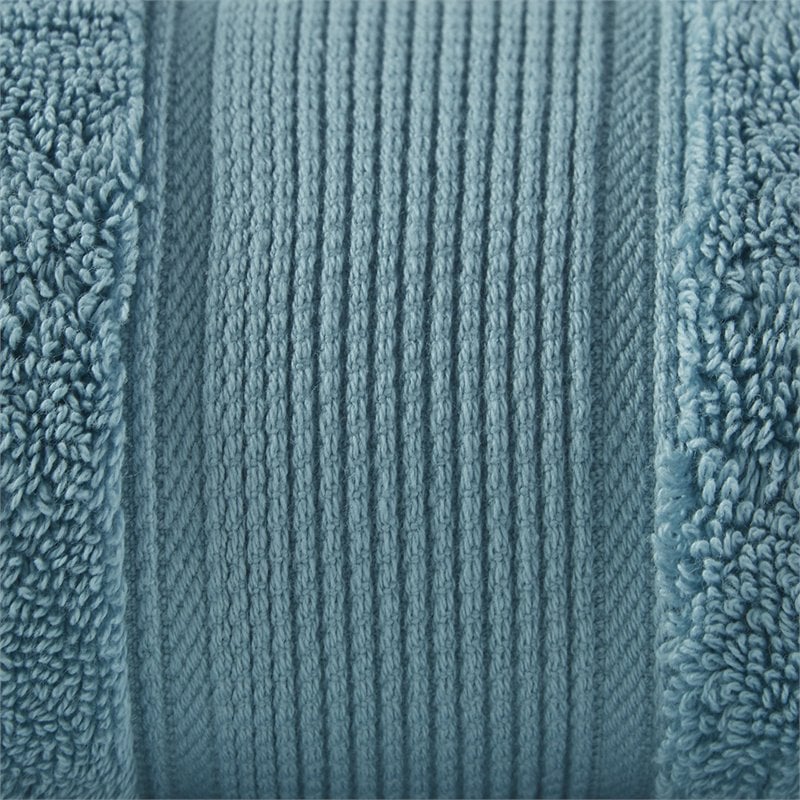 Madison Park Signature 100 Percent Cotton Bath Sheet Set in Aqua Blue (Set of 2)