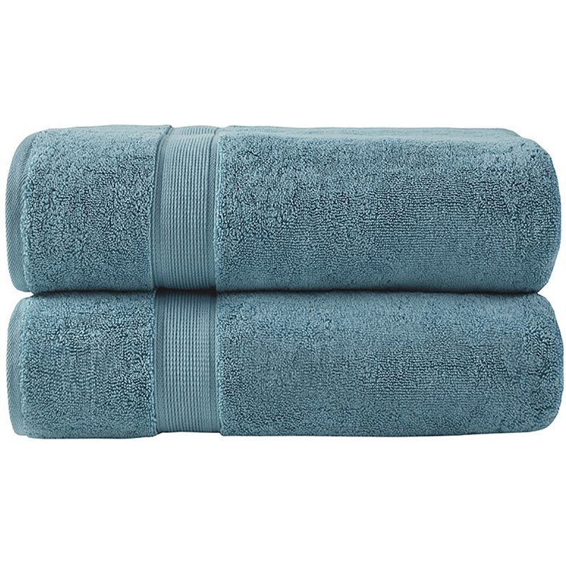 Madison Park Signature 100 Percent Cotton Bath Sheet Set in Aqua Blue (Set of 2)