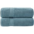 Madison Park Signature 100 Percent Cotton Bath Sheet Set in Aqua Blue (Set of 2)