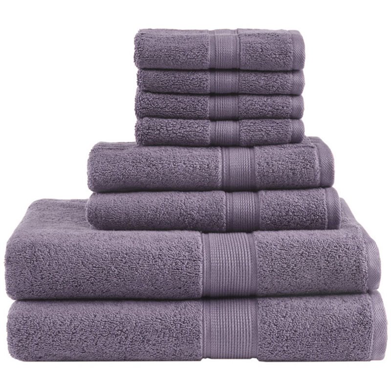Madison Park Signature 8-Piece Cotton Towel Set in Light Purple