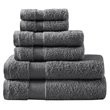 Madison Park Signature Luce 6-Piece Egyptian Cotton Towel Set in Charcoal