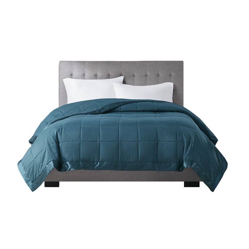 Madison Park 3M Scotchgard Microfiber Down Alternative Blanket in Teal Blue