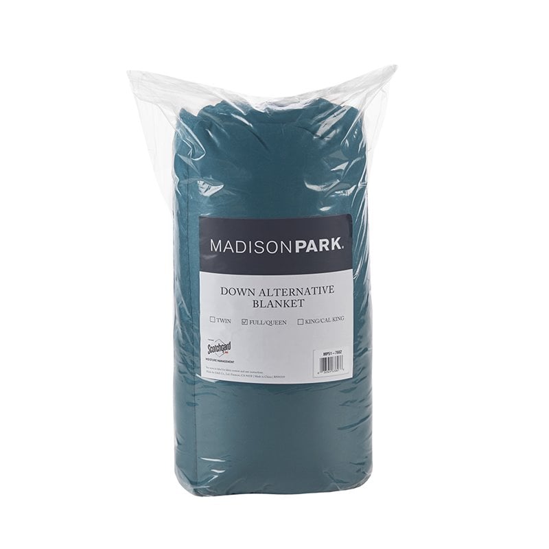 Madison Park 3M Scotchgard Microfiber Down Alternative Blanket in Teal Blue
