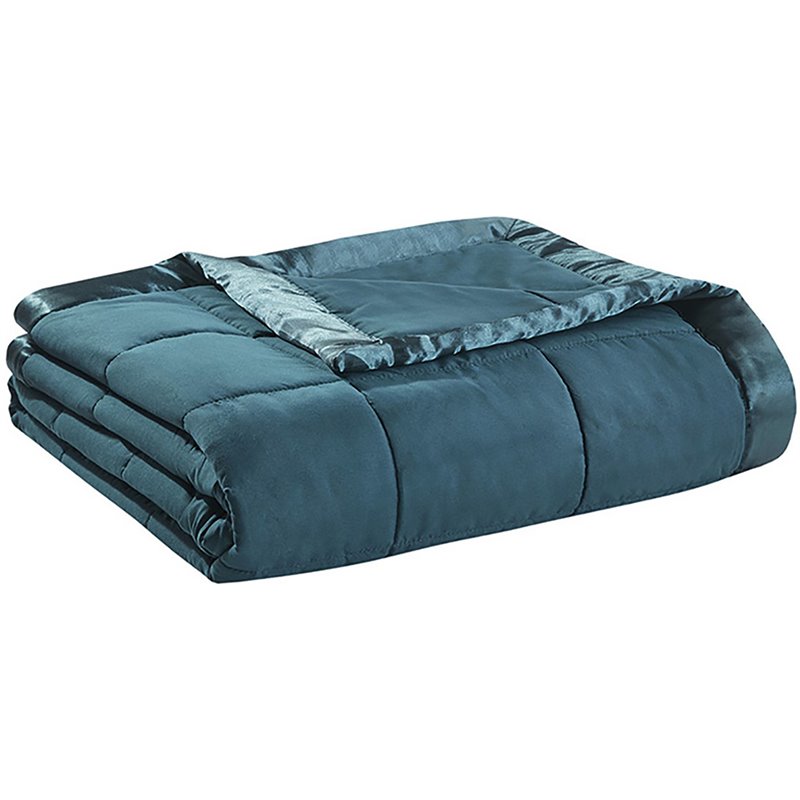 Madison Park 3M Scotchgard Microfiber Down Alternative Blanket in Teal Blue