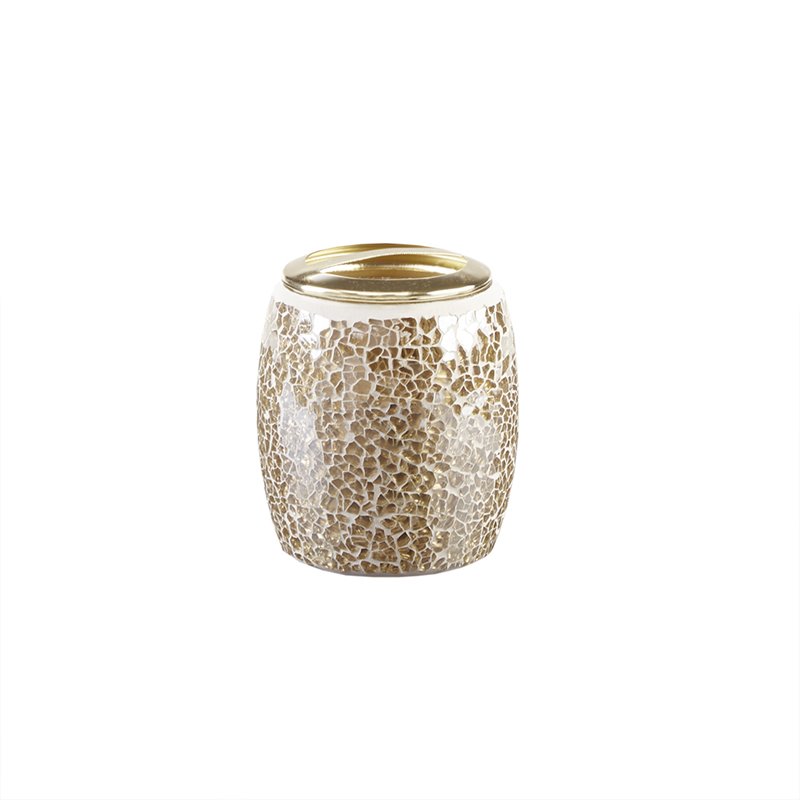 Madison Park 4-Piece Crackle Mosaic Bath Accessory Set in Gold