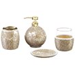 Madison Park 4-Piece Crackle Mosaic Bath Accessory Set in Gold