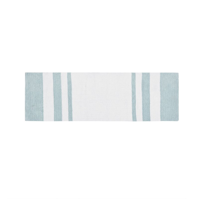 Madison Park Spa 100 Percent Cotton Reversible Bath Rug - Aqua Blue