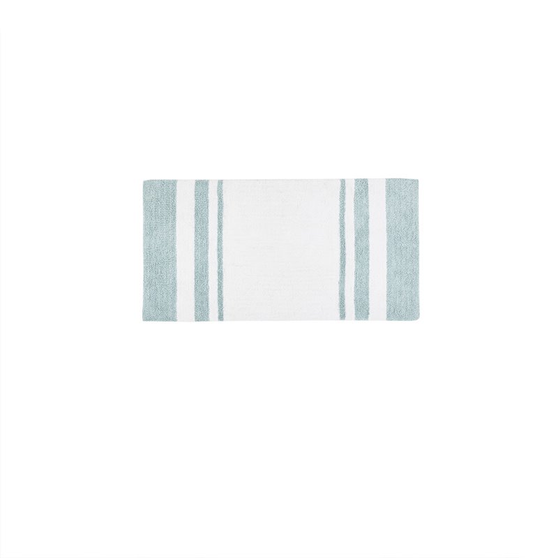 Madison Park Spa 100 Percent Cotton Reversible Bath Rug - Aqua Blue