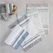 Madison Park Spa 100 Percent Cotton Reversible Bath Rug - Aqua Blue