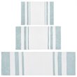 Madison Park Spa 100 Percent Cotton Reversible Bath Rug - Aqua Blue