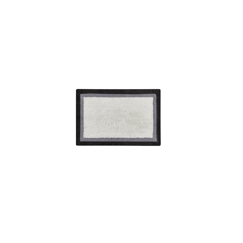 Madison Park Amherst 100 Percent Cotton Bath Rug in Black Finish