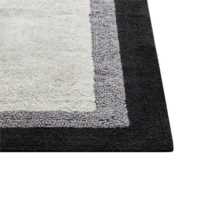 Madison Park Amherst 100 Percent Cotton Bath Rug in Black Finish