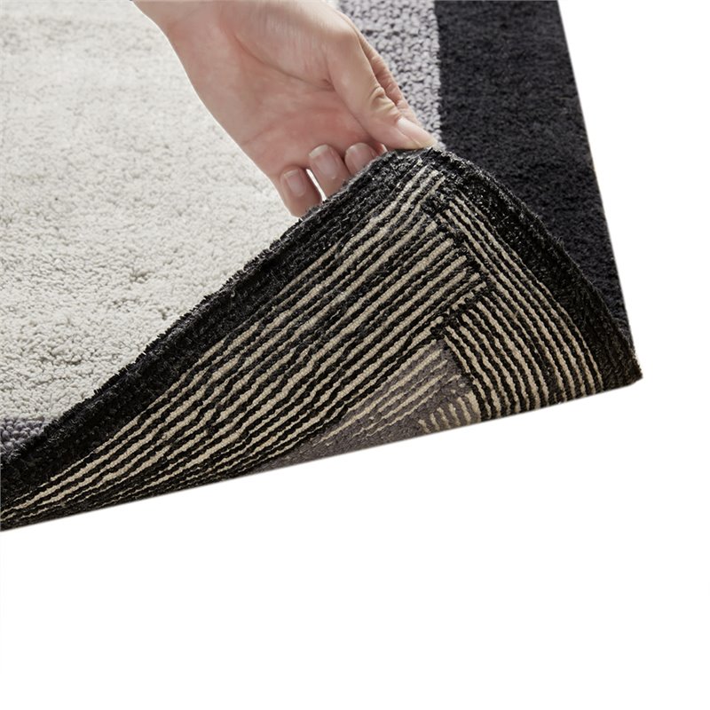 Madison Park Amherst 100 Percent Cotton Bath Rug in Black Finish