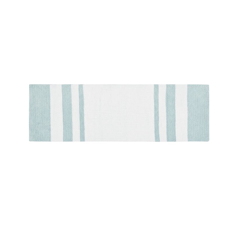 Madison Park Spa 100 Percent Cotton Reversible Bath Rug in Aqua Blue