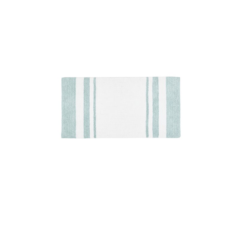 Madison Park Spa 100 Percent Cotton Reversible Bath Rug in Aqua Blue