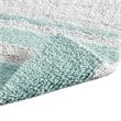 Madison Park Spa 100 Percent Cotton Reversible Bath Rug in Aqua Blue