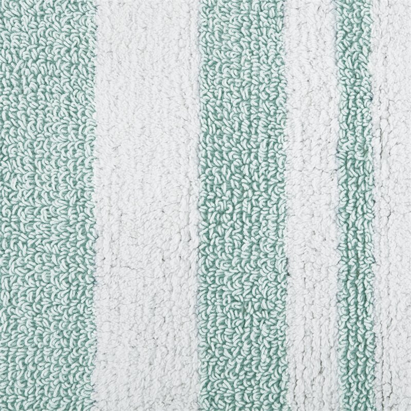 Madison Park Spa 100 Percent Cotton Reversible Bath Rug in Aqua Blue