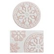 Madison Park Casablanca 100 Percent Cotton Medallion Tufted Rug in Pink
