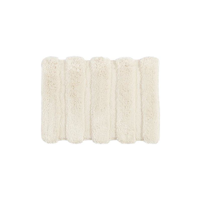 Madison Park 100 Percent Polyester Fabric Solid Tufted Rug in Wheat Brown