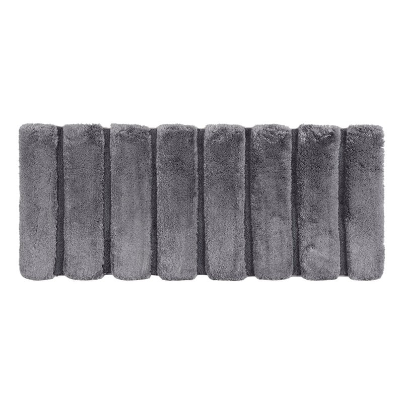 Madison Park 100 Percent Polyester Fabric Solid Tufted Rug in Gray