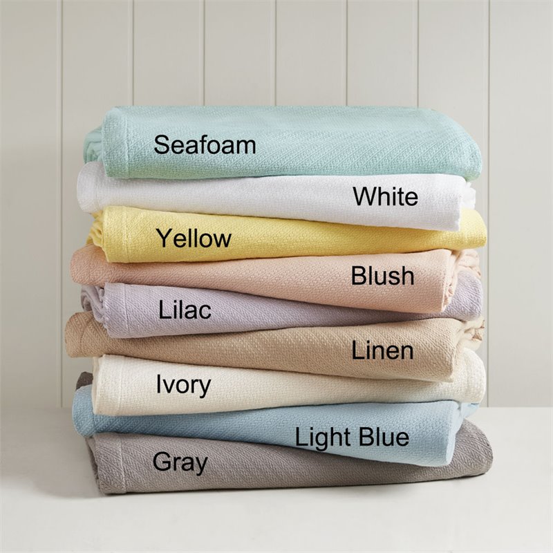 Madison Park 100 Percent Cotton Blanket with 1