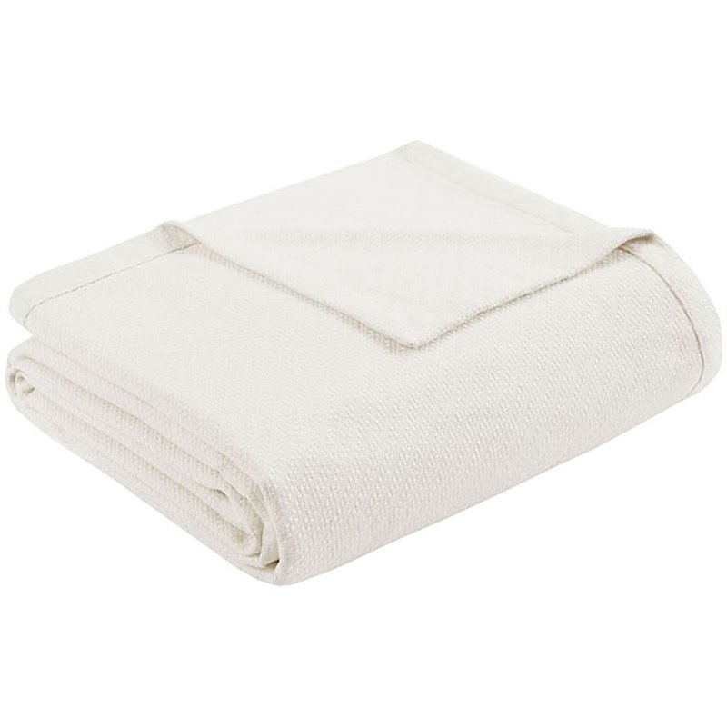 Madison Park 100 Percent Cotton Blanket with 1