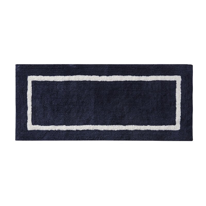Madison Park Bittman Polyester Reversible Tufted Microfiber Rug in Navy