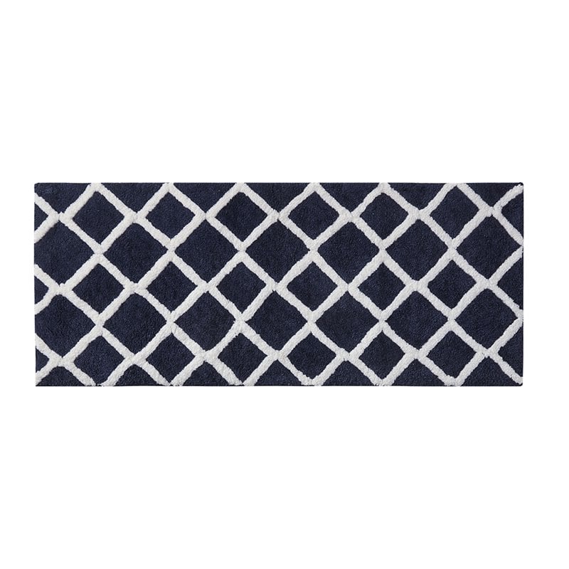 Madison Park Bittman Polyester Reversible Tufted Microfiber Rug in Navy