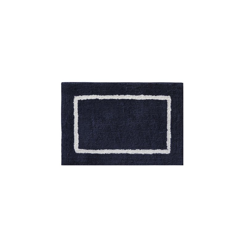 Madison Park Bittman Polyester Reversible Tufted Microfiber Rug in Navy