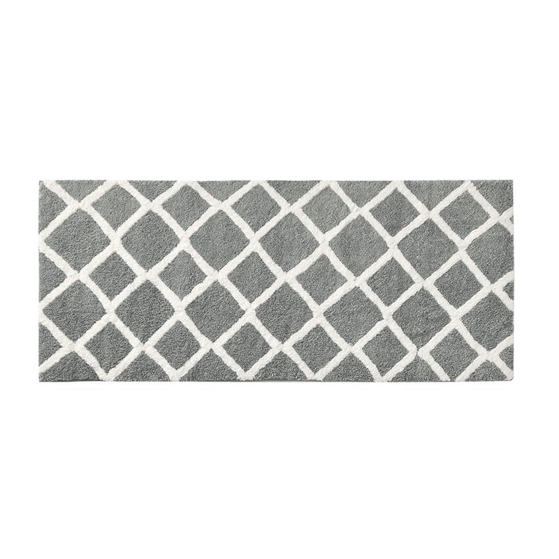 Madison Park Bittman Polyester Reversible Tufted Microfiber Rug in Gray