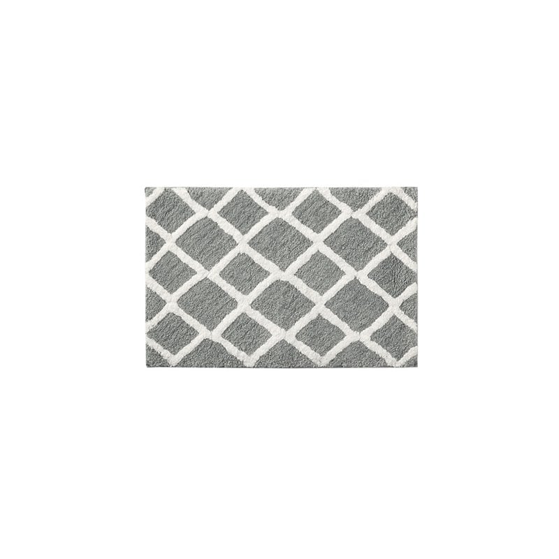 Madison Park Bittman Polyester Reversible Tufted Microfiber Rug in Gray