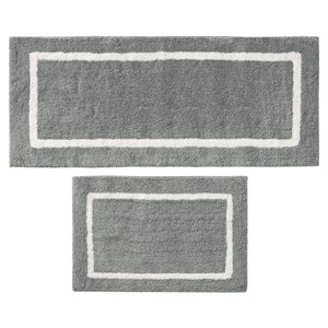 Madison Park Bittman Polyester Reversible Tufted Microfiber Rug in Gray