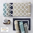 Madison Park Bittman Polyester Reversible Tufted Microfiber Rug in Aqua Blue