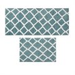 Madison Park Bittman Polyester Reversible Tufted Microfiber Rug in Aqua Blue