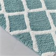 Madison Park Bittman Polyester Reversible Tufted Microfiber Rug in Aqua Blue