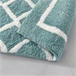 Madison Park Bittman Polyester Reversible Tufted Microfiber Rug in Aqua Blue
