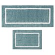 Madison Park Bittman Polyester Reversible Tufted Microfiber Rug in Aqua Blue