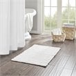 Madison Park Lasso 100 Percent Cotton Chenille Chain Stitch Rug in White